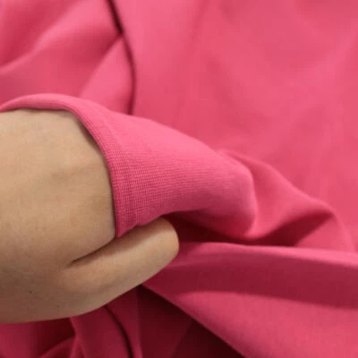 50cm Rosa Bündchenstoff Jersey Schlauchware aus Baumwolle Stoffe Meterware - Bild 1 von 2