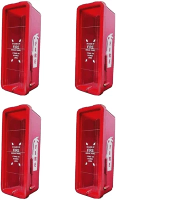 ✅🔥🧯(4 件装)全新 5 磅消防扩展柜带 PLEXI 玻璃、锁和锤子 — 第 1/4 张图片