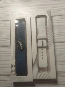 Samsung Gear S2 Smartwatch Replacement Strap / Band Blue and White 2 sets - Picture 1 of 3