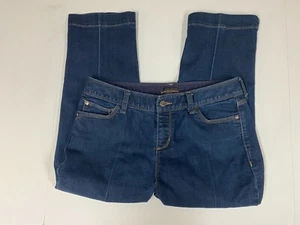 Dana Buchman womens Jeans 8 blue dark straight - Picture 1 of 9