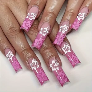 Press On Nails * Selbstklebende künstliche Fingernägel * Full Cover * Pink * 3cm - Bild 1 von 8