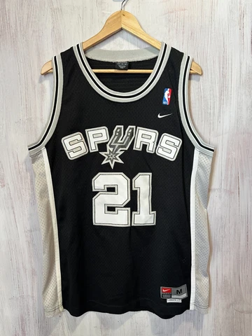 VINTAGE San Antonio Spurs #21 Tim Duncan Size M Nike basketball shirt jersey kit Cover