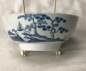 FIRST PERIOD " Dr Wall" WORCESTER PORCELAIN SLOP BOWL, 'CANNONBALL' , 1760 - Picture 1 of 7
