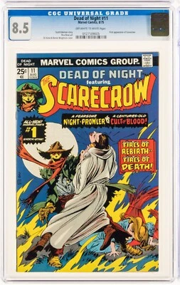 DEAD OF NIGHT #11 1975 Marvel CGC 8.5  1st Appearance of Scarecrow Wrightson - Image 1 of 4