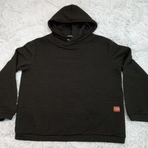 Incerun Womens Hoodie Sweatshirt Black 3XL Logo Patch Activewear Workout XXXL - Picture 1 of 10