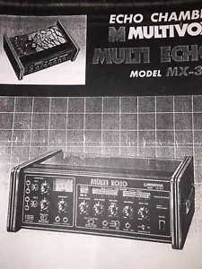 MULTIVOX MX312 TAPE ECHO CHAMBER MANUAL (COPY) - Picture 1 of 1