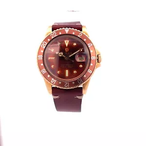 Orologio Rolex 1675 GMT Master Root Beer Quadrante Tropicale Oro Giallo 18k - Foto 1 di 4