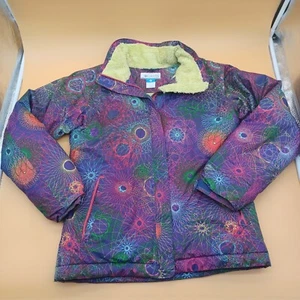 Columbia Jacket 14/16 Purple Green Puffer - Picture 1 of 3