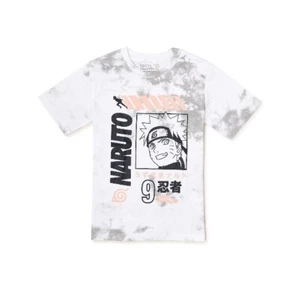 Naruto Shippuden Boys Tshirt Crew Neck Short Sleeve White/grey Size XS - XXL - Picture 1 of 3