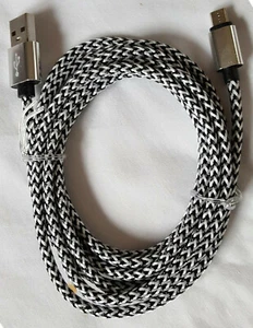 New 6 ft Braided USB to Micro USB charging cable for Phones & Tablets - Picture 1 of 4