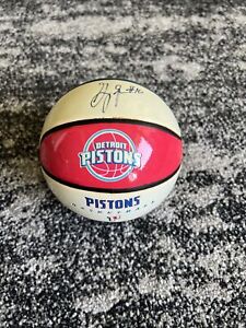 Signed Detroit Pistons mini Basketball Signed Greg Monroe