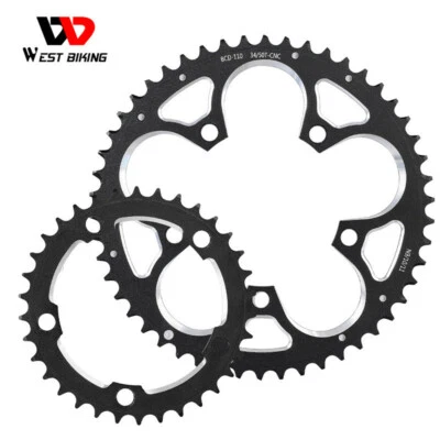 WEST BIKING Road Bike Double Chainring BCD-110 34/50T Tooth Plate 9/10/11 Speed - Image 1 of 4