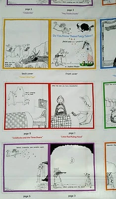 New, 100% Cotton, 33"x44", Elizabeth's Studio, Children's Finish and Color Book  - Image 1 of 3