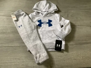 Toddler Boys Under Armour Gray camo hoodie & joggers outfit size 2T NWT - Picture 1 of 6