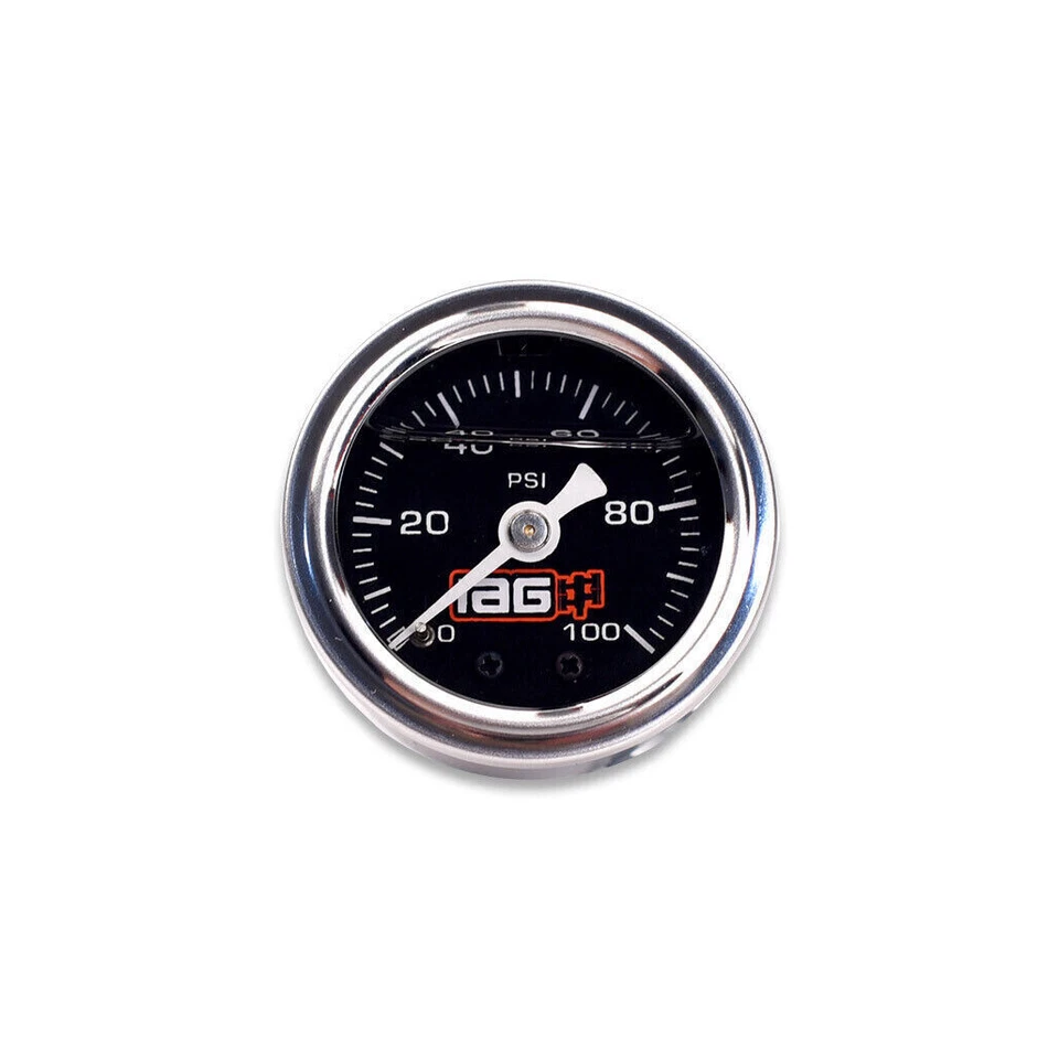 IAG Performance 0-100 PSI Liquid Filled Fuel Pressure Gauge (Black Face) Foto 1 de 4