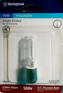 Westinghouse 75 watt Halogen 120 volt DC Bayonet Base T3 Bulb BA15D 2800k warm - Picture 1 of 2