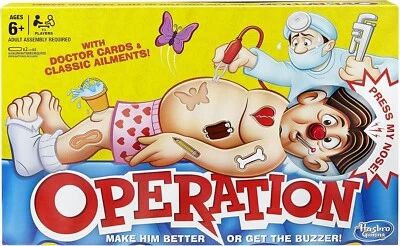 Gaming Classic Operation Game Hasbro for Ages 6+ Xmas Gift Toy Indoor Present UK - Image 1 of 3