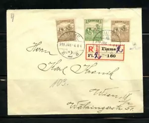 FIUME ITALIEN 1919 EINSCHREIBEN nach Österreich sehr schön siehe Scanner - Bild 1 von 1