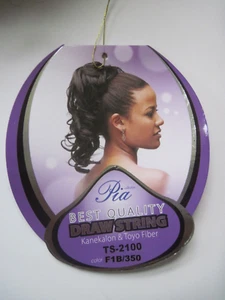 Pia Ponytail Wavy Synthetic Hairpiece Color Dark Brown Red Highlights 14" Long - Picture 1 of 15