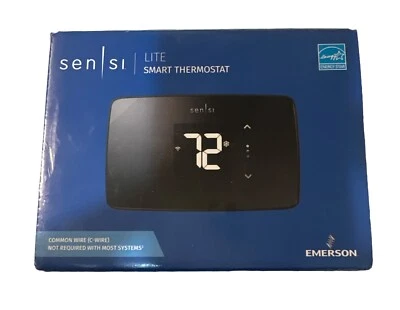 Emerson Sensi Lite ST25 Wi-Fi Smart Programmable Thermostat Black NEW FREE SHIP - Image 1 of 4