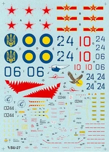 Hi-Decal Line HDL 48-003 Sukhoi Su-27 Flanker B   1/48 scale decals - Picture 1 of 1
