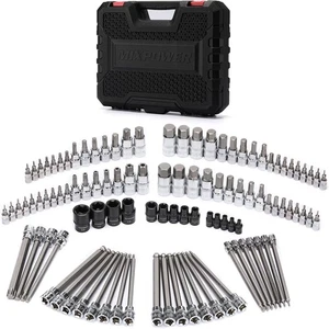 MIXPOWER 107-teiliges Antriebsbit-Steckschlüsselsatz - 1/4", "3/8 & 1/2 Zoll, Einheitsgröße  - Bild 1 von 7