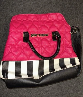 Betsey Johnson Medium Size Handbag Black / White Cranberry - Image 1 of 4