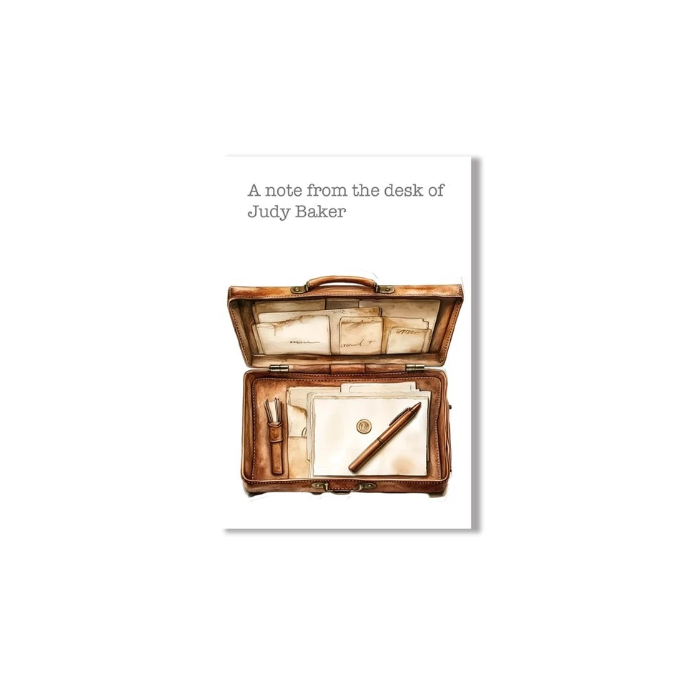 Tarjetas de notas hechas a mano para todas las ocasiones personalizadas desde el escritorio de tu nombre personalizadas Foto 1 de 2