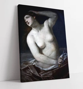 DER TOD VON LUCRETIA, GUIDO RENI - TIEF GERAHMTER WANDBILDDRUCK AUF LEINWAND - Bild 1 von 2
