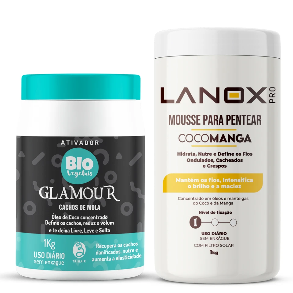 Trihair Curl Duo – Cachos de Mola Activator + CocoManga Mousse 1kg Each - Image 1 of 1