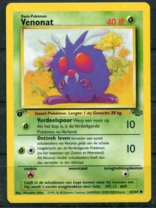 D463030 Pokemon TGC Venonat # /64 Jungle WOTC 1st Edition Dutch - Picture 1 of 2