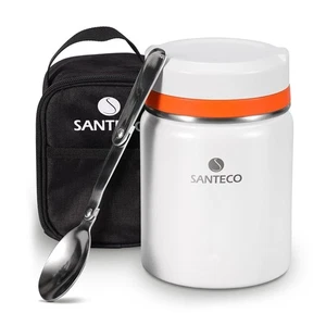 SANTECO Vakuumisoliertes Suppendose 500ml Weite Öffnung Isoliertes Lunchglas - Bild 1 von 7