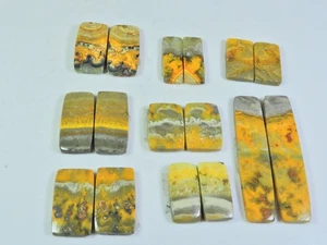 146Cts. Natural Bumble Bee Jasper Pair Octagon Cabochon Gemstone 8 Pair Lot M728 - Picture 1 of 9