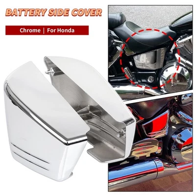 Chrome Fairing Battery Covers For Honda VTX1800C VTX1800C1 VTX1800C2 VTX1800C3 Foto 1 de 4