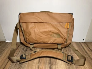 The North Face Base Camp Voyager Messenger Bag TNF Tan Brown Almond Butter EUC - Picture 1 of 10
