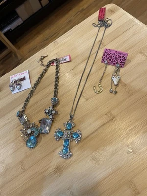 Betsey Johnson’s 6 Piezas AquaBlue, Búhos, HorseShoe Joyería Preciosa Envío Gratis Foto 1 de 4