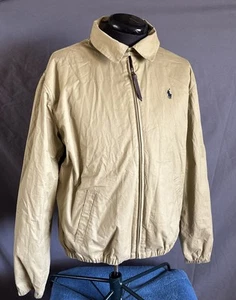 NWT Polo Ralph Lauren Jacket Men Beige Coat Loop Collar Golf Sailing Cotton $228 - Picture 1 of 14