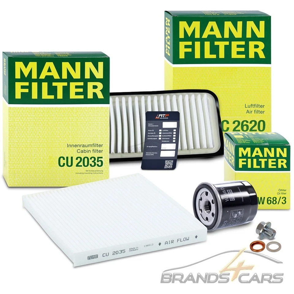 MANN-FILTER INSPEKTIONSPAKET FILTERSATZ A FÜR TOYOTA COROLLA VERSO 1.6 1.8 04-09 - Bild 1 von 4