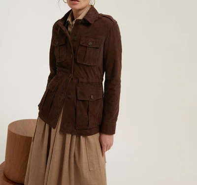 Dark Brown Leather Jacket Women Pure Suede Casual Size XS S M L XL XXL - Image 1 of 4