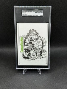 2021 Topps Garbage Pail Kids Food Fight Panoramic Sketch Nat Nerd By Chris Meeks - Picture 1 of 2