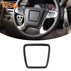 For GMC SIERRA 1500 2014-18/YUKON 2015-18 Steering Wheel Center Trim Cover Decor - Picture 1 of 19