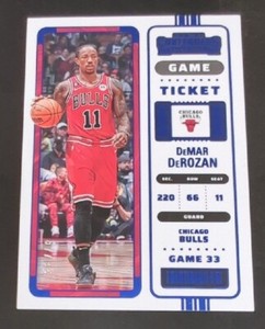 🏀2022-23 DeMar DeRozan 43 Panini Contenders Game Ticket Blue Holo Foil #'d /49!