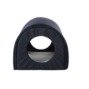 Outdoor Heated Cat House with Warm Padded Bed in Black - Picture 1 of 3