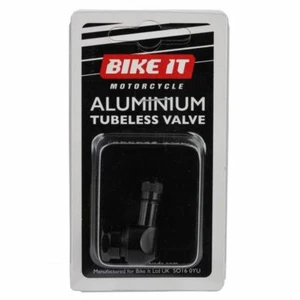 Bike It Aluminium 90° 11.3MM Metall Reifenventil Motorrad Reifen Schwarz - Bild 1 von 1