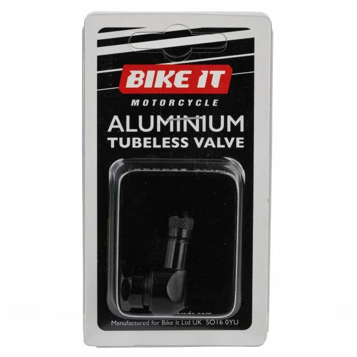 Bike It Aluminium 90° 11.3MM Metall Reifenventil Motorrad Reifen Schwarz - Bild 1 von 1