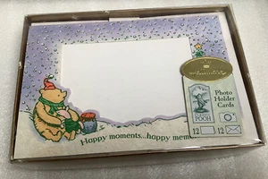 Tarjetas de Navidad de Winnie the Pooh vintage Hallmark caja de 12 sin usar - Imagen 1 de 3