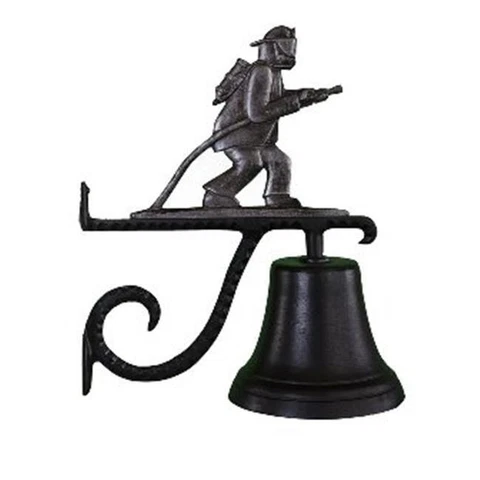 Montague Metal Products CB-1-91-SI Cast Bell With Swedish Iron Fireman Weathe Cover