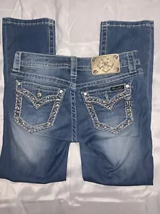 Miss Me Womens Embellished Jeans Signature Crop Jeans Size 27 JE7189C2 - Picture 1 of 12