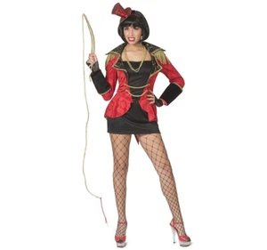 Zirkus Kostüm sexy Zirkus Direktorin Dompteurin für Damen Gr. 32-42 schwarz rot - Bild 1 von 4