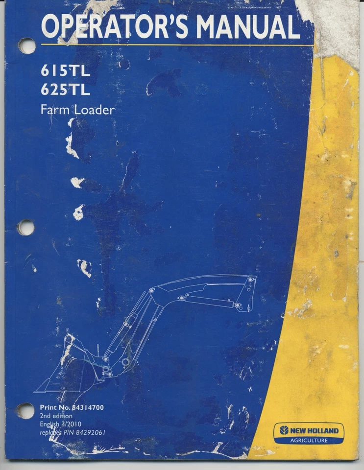 2010 -New Holland- 615TL 625TL Farm Loader Tractor Operators Service Manual - Image 1 of 1